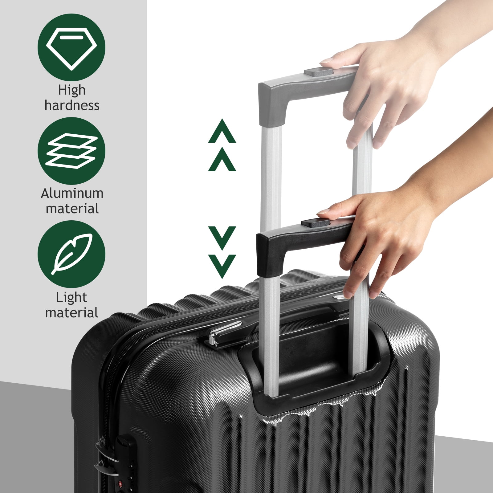 【ファッション通販】の商品をすべて Luggage Suitcase Spinner Nested Piece 3 Zimtown Set TSA With パック・フェイスマスク