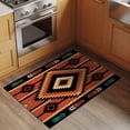 thumbnail image 3 of Aztec Southwest Bathroom Mats 2x3 FT, Non Slip Small Kitchen Mat, Orange Black Boho Tribes Abstract Washable Soft Backed Front Door Throw Rugs Non-Shedding Indoor Outdoor Doormat for Entryway Sink, 3 of 8