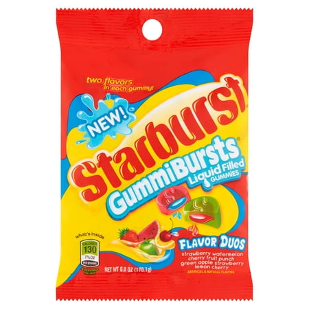 Starburst GummiBursts liquide rempli saveur Duos gélifiés 6,0 oz