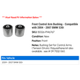 thumbnail image 2 of Front Control Arm Bushing - Compatible with 2004 - 2007 BMW 530i 2005 2006, 2 of 2
