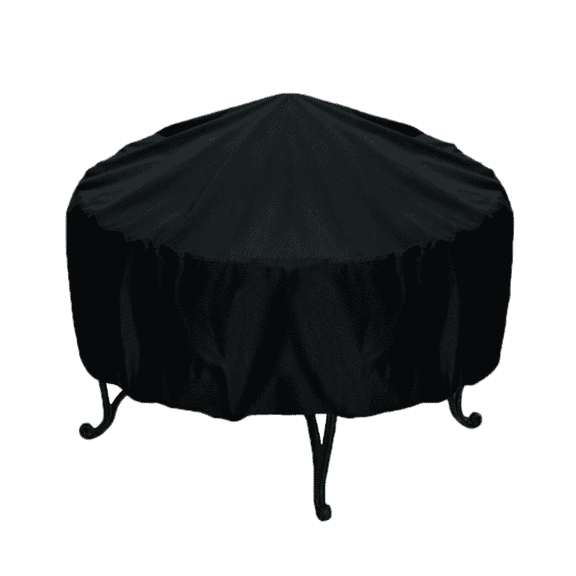 ACDANC 2026 New Fireplace Cover Waterproof and Sunscreen Fire Pit Cover Round Uv Resistant Firepit Covers Round for Patio Backyard Garden Black