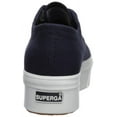 thumbnail image 3 of Superga 2790 Low-Top Sneakers Navy Blue White Platform Wedge Lace Up Sneaker (6.5), 3 of 8