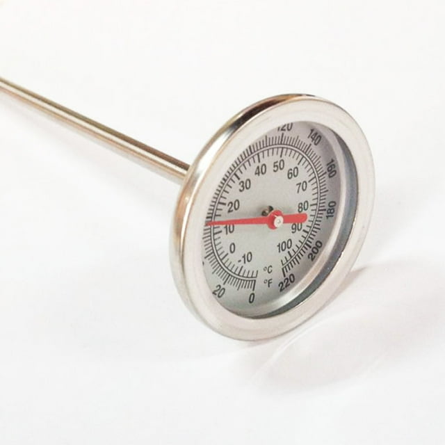 HAMPPLIES Stainless Steel Compost Thermometer Metal Probe for Accurate Soil Temperature Monitoring