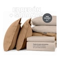 thumbnail image 4 of Set de Edredón 5 Piezas con Fundas de Almohada y Sábanas, Real Textil (Terracota - khaki, Individual), 4 of 7