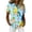 461#Sky Blue, variant on Women's Hawaiian Luau Party Shirt Funny Floral Tropic Print Short Sleeve V Neck Button Up Tops Orange 2XL