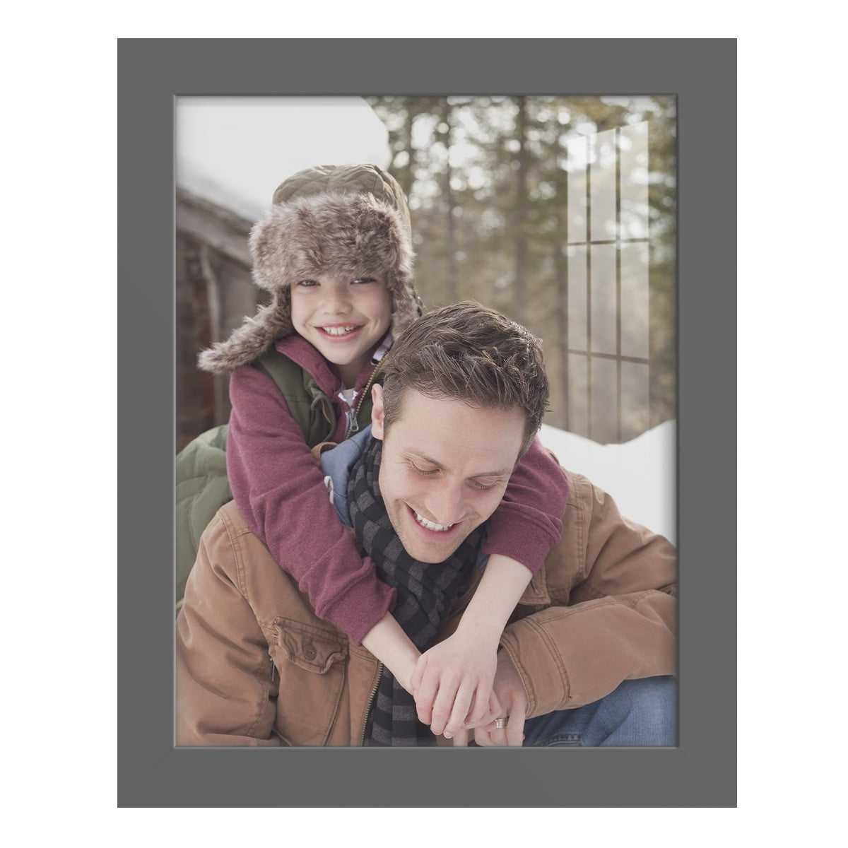Modern Real Wood 8x10 inch Picture Frame in Gray