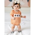 thumbnail image 4 of BemeyourBBs Baby Girl Plaid Romper Round Neck Short Sleeve Bubble Ruffle Jumpsuit, 4 of 9