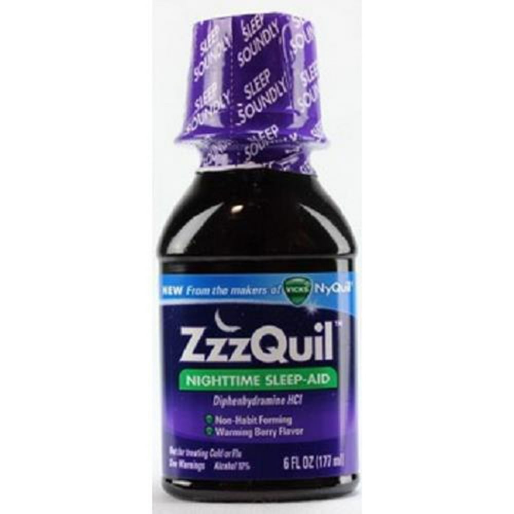 Vicks ZzzQuil Nighttime Sleep Aid, Diphenhydramine HCl, Warming Berry