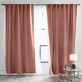thumbnail image 2 of Vianney Catania Deep Rose Short Blackout Curtains - Single Panel 52x63 Inches - 90% Light Blocking Fabric for Privacy Solution and Energy Efficiency - Stylish Window Treatment for Home Decor, 2 of 6