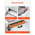 thumbnail image 3 of VEVOR Hot Dog Roller, 18 Hot Dog 7 Rollers, Stainless Steel Sausage Grill Cooker, 1200W Hot Dog Machine with Bun Warmer, Cover, 3 Temp Control, Side Storage Box, Oil Drip Tray, for Home & Commercial, 3 of 10