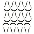 thumbnail image 2 of Ganchos para cortina de ducha Naiovety 12 piezas Acero inoxidable Negro, 2 of 6
