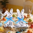 thumbnail image 5 of Lilixerw Chinese Style Blue and White Porcelain Fabric Easter Bunny Ornament,Easter Rabbit Doll Table Centerpiece,Holiday Home Decor,Gift,Spring Festival Ornament, 5 of 6