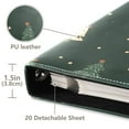 thumbnail image 3 of FORMRS 3 Ring Photo Album 4"x6" Self Adhesive Large Capacity PU Leather Cover, Pink Christmas Trees, 3 of 8