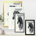 thumbnail image 4 of Designart 'Close Up of Friesian Horse With Long Manes' Farmhouse Framed Art Print, 4 of 4