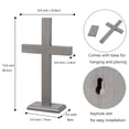 thumbnail image 6 of Handmade Wooden Wall Cross, Catholic Hanging Crosses for Wall Decor, Christians Spiritual Religious Cross Gifts for Christmas Church Home Room Decoration, 6 of 7