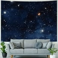 thumbnail image 4 of ERAPDAUR Night Sky Stars Tapestry Wall Hanging, Dark Blue Galaxy Universe Space Room Wall Art Tapestries, Starry Sky Cosmic Fantasy Aesthetic Wall Tapestry for Bedroom Livingroom Office Dorm 60x50inch, 4 of 6