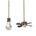 Mainstays 7" Satin Nickel Fan & Light Bulb Ceiling Fan Pull Chains