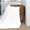 thumbnail image 5 of Superior Clara Cotton Striped Woven Blanket, Throw, White, 5 of 11