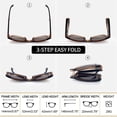 thumbnail image 2 of Gafas de sol Joopin Square Plegables Polarizadas UV400 Marrón, 2 of 6