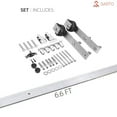 thumbnail image 4 of Sturdy Barn Door 36 x 80 inches Frosted Glass 3 Lites, 4 of 6