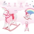 thumbnail image 2 of Kids Plush Rocking Horse Pony Toddler Ride On Animal Rocker with Electronic Sounds 110lbs Capacity, 2 of 6