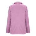 thumbnail image 6 of BXJX Womens Solid Blazers for Work & Casual- Slim Fit Business Office Long Sleeve Professional Open Front Suit Jacket Purple Size L, 6 of 7