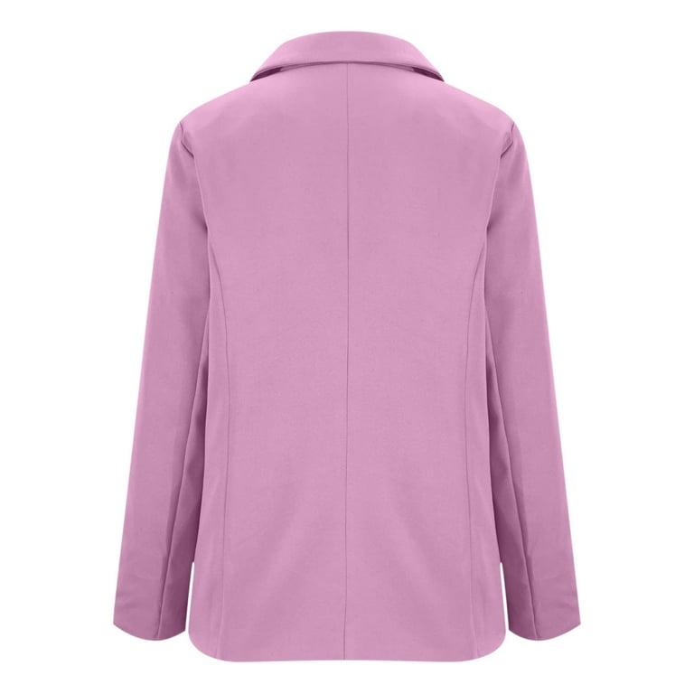 Ayolanni Woman Jacket To Wear Fitted Work Open Front Purple Business Casual Dress Button Blazers Woman Coat and Jacket L, Women's, Size: Large