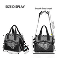 thumbnail image 3 of Herdesigns Cheer Black Grey Insulated Lunch Bag for Women Men Adults Large Reusable Lunch Box Leakproof Portable Cooler Tote Bags with Adjustable Shoulder Strap, 3 of 5