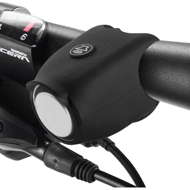 Bocina de bicicleta, campana eléctrica para bicicleta scooter, mini campana electrónica de advertencia de sonido E-Bell campana de silicona impermeable