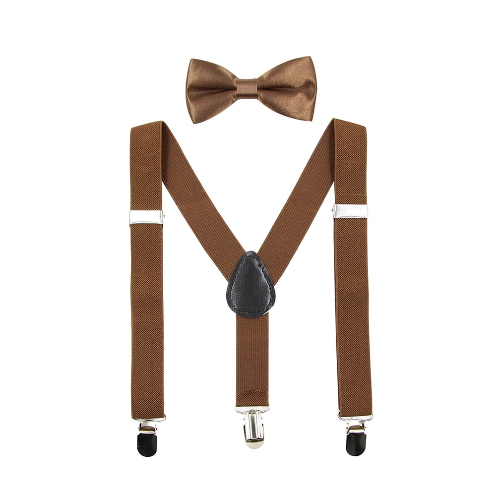 Hanerdun Kids Suspender Bowtie Sets Adjustable Suspender With Bow Ties Gift Idea For Boys And Girls