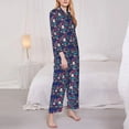 thumbnail image 3 of Daiia Underwater Animals for Women's Long-Sleeved Pajama Set – Soft & Comfortable Sleepwear Button-Up Pajamas Cozy Lounge Wear-X-Large, 3 of 7