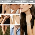thumbnail image 4 of AEDAMURRA Bracelets for Women Sliver Plated Dainty Trendy Stackable Retro Sets Gifts Jewelry, 4 of 7