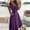 Purple, variant on Ichaunyi Summer Dresses Women's Casual Loose Bandage Sleeveless Solid V-Neck Ankle-Length Dress