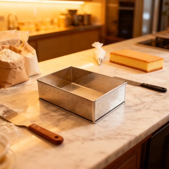 Stainless Steel Rectangular Cake Ring Mold, Adjustable Extensible Pastry Mould, Tiramisu Frame, Big Size for Baking