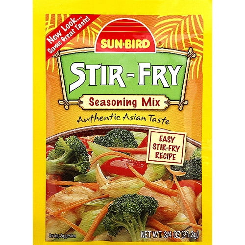SunBird StirFry Seasoning Mix, 0.75 oz, (Pack of 24)