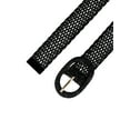 thumbnail image 2 of INSPIRE CHICWomens Skinny Waist Belts Braided Woven Bohemian Belts for Dress Metal Buckle 22.83-33.07" Black, 2 of 4