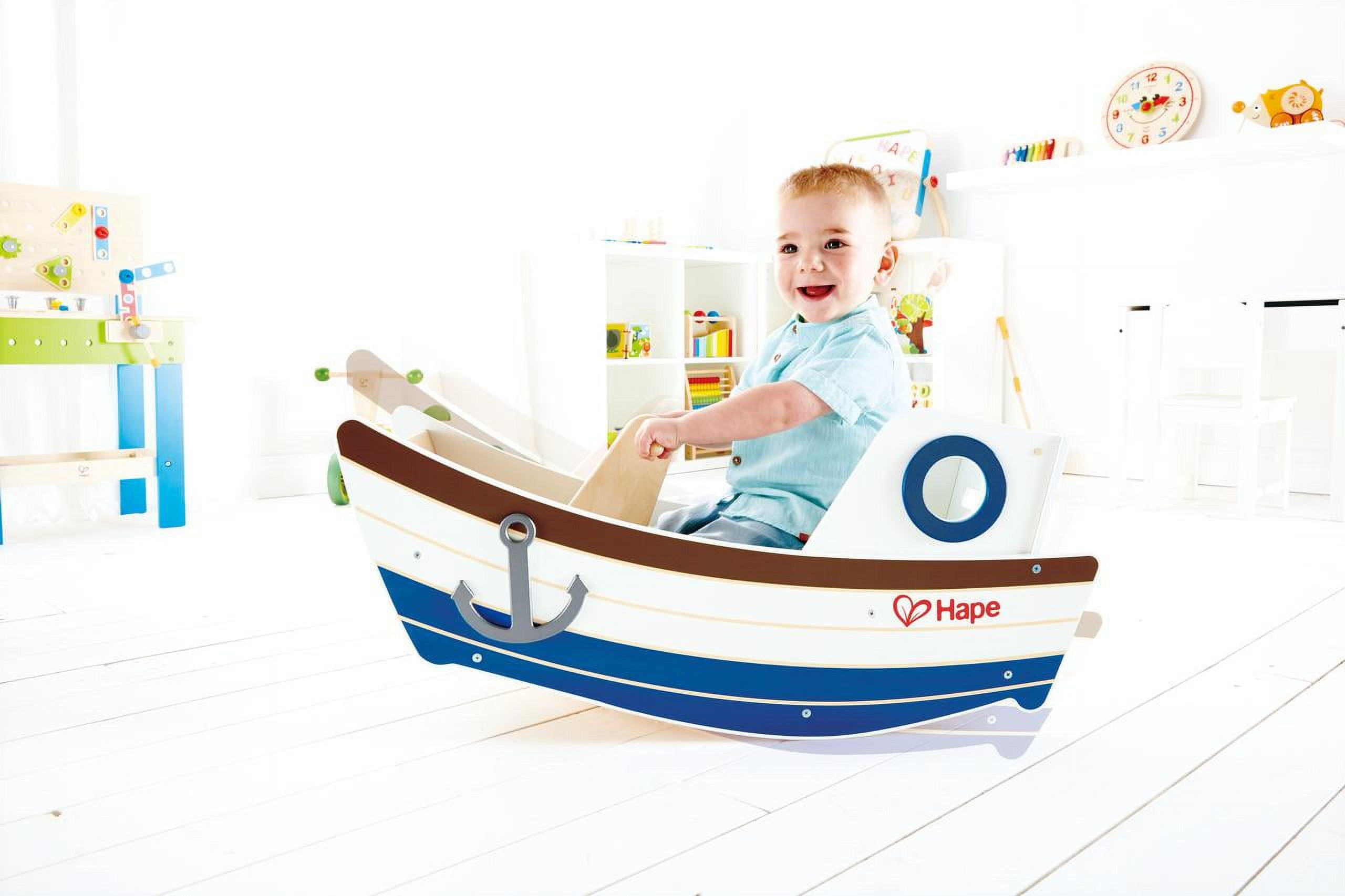 Hape High Seas Wooden Rocking Ride-on, Gift Idea for Toddlers Ages 12 Months+