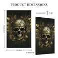 thumbnail image 3 of Fotbe Vintage Gold Leaf Skull Print Duplex Receptacle Wall Plate, 1-Gang 5.0" x3.0" Wall Outlet Covers, Dual Outlet Faceplates Covers, Color-matched Screws Included-Style V, 3 of 6