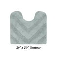 thumbnail image 4 of Better Trends U-Shape Toilet Rug 100% Cotton, Non-Slip Rug, Water Absorbent, Washable, (20" x 20") Contour Bath Rug Blue - Hugo Collection, 4 of 6