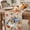 Flax, variant on Fall Pumpkin Squirrel Table Runner - 72 Inch Long Thanksgiving Birds Maple Leaf Wooden Cotton and Linen Blended Dress Scarves Farmhouse Table Runner for Kitchen Dining, Coffee Table, 13" x 72"
