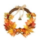 thumbnail image 1 of Compre 2 y consiga un 10% de descuento Halloween Wreath Bell Wall Hanging Ghost Face Maple Leaf Decoration, 1 of 5