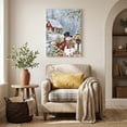 thumbnail image 4 of Canvas Wall Art, Christmas Snowman Framed Canvas Prints for Living Room Office, Xmas Tree Snowy Farmhouse Large Gallery Wrapped Wall Decor for Home Office, Gifts, 16"x24" Ship Next Day, 4 of 9