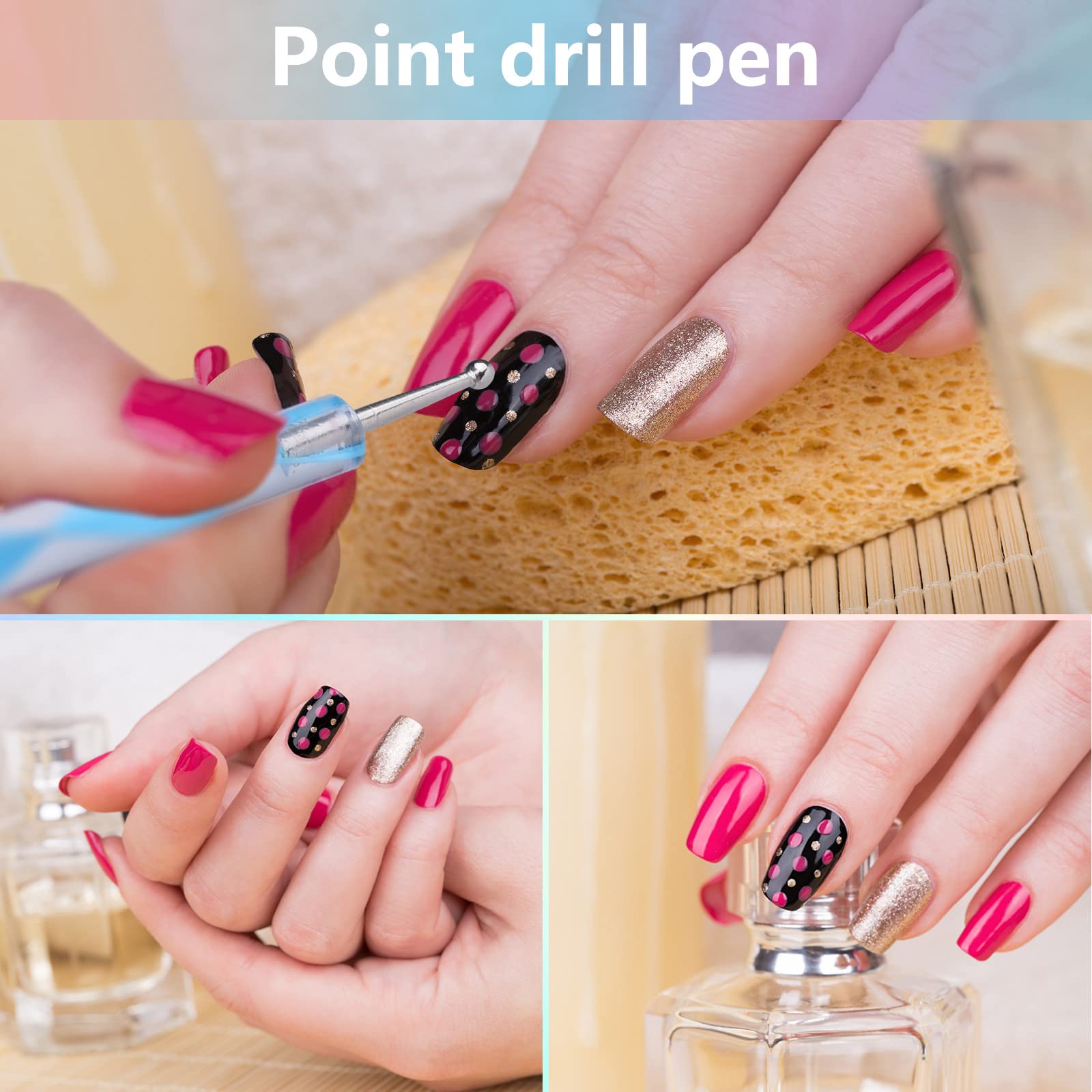27-Piece Nail Art Brush & Dotting Tool Set - Gel Pen Polish Painting Kit