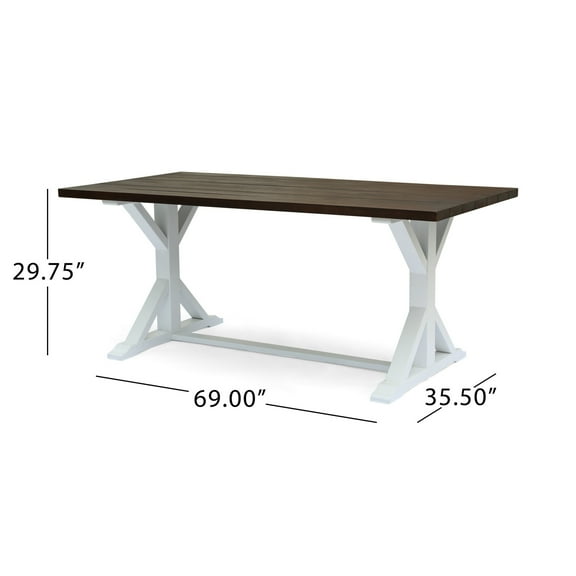 DiningTable, Solid Wood Dining Room Table with white legs , Kitchen & Fining Room Tables, Home Office, Living Room Furniture