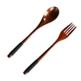 thumbnail image 4 of Shisuyan Wooden Spoon with Fork Portable Flatware Practical Tableware for Home Daily Use, 4 of 8