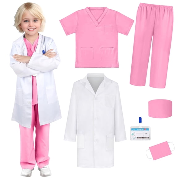 Blmnix Cocoon 2 Piece Outfits Fall Outfits First Day Set Outfit V-Neck Long Sleeve Pink Pleated Full 3t Summer Outfits,6-7Years