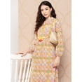 thumbnail image 5 of Janasya Women's Multicolor Cotton Motifs A-Line Dress, 5 of 7