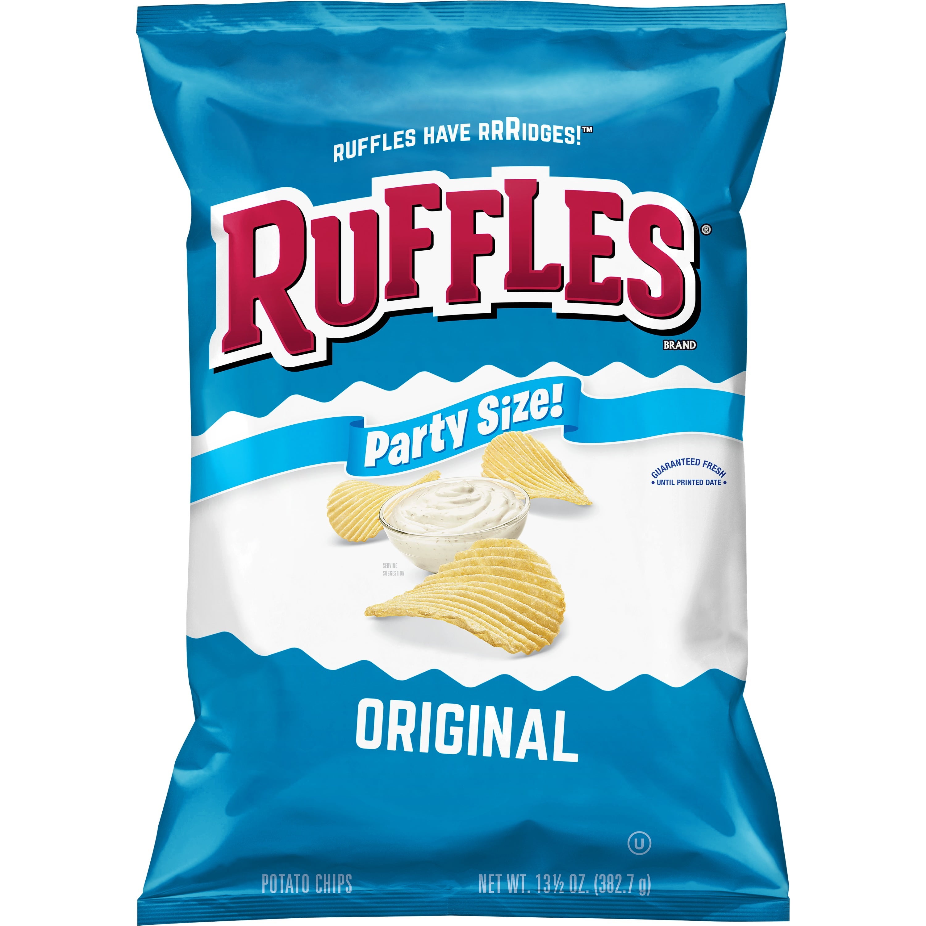 Ruffles Original Potato Chips, Party Size, 13.5 oz Bag - Walmart.com