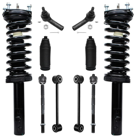 Detroit Axle - Front Struts and Spring Assembly Inner Outer Tie Rods Sway Bar Links Replacement for 2006-2010 Jeep Commander 2005-2010 Grand Cherokee