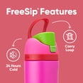 thumbnail image 4 of Botella de agua Owala Kids FreeSip con aislamiento de 470 ml de acero inoxidable, 4 of 5